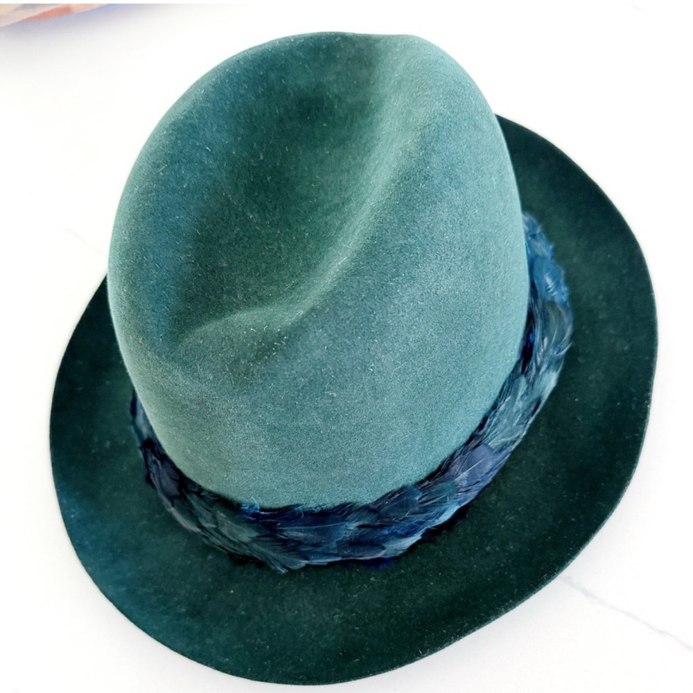 DOBBS vintage wool and feather fedora  (small)